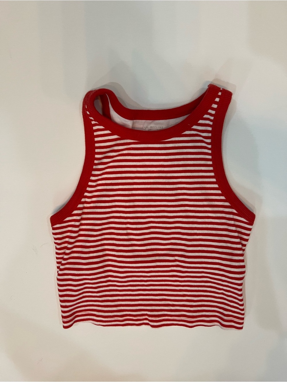 Offline By Aerie Ribbed Tank Top with built in sports bra